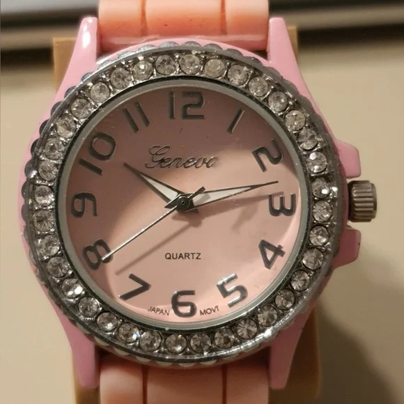 Geneva | Accessories | 20 Geneva Silverpink Rhinestone 